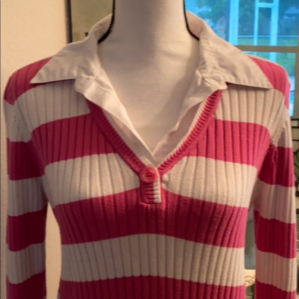 Women’s IZOD ribbed sweater with collar